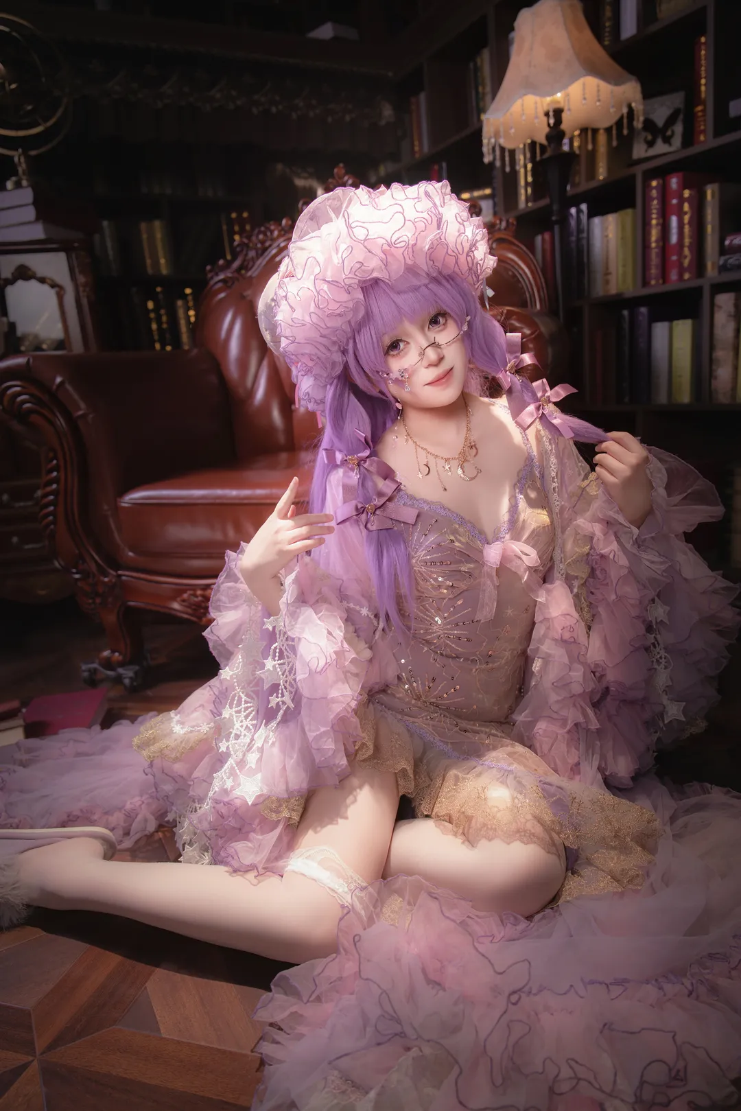 东方project, 帕秋莉cos, 白丝穿搭, 复古摄影, 洛丽塔写真 - 第6张