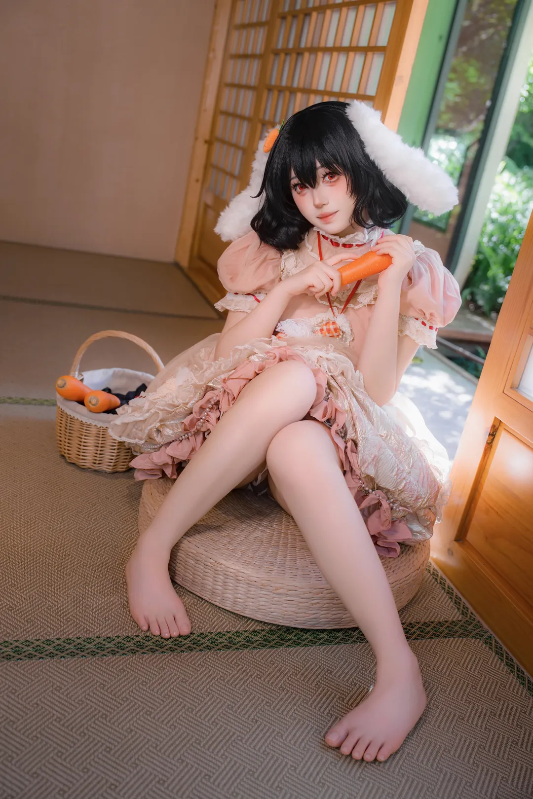 東方Project, コスプレ撮影, うさ耳, 因幡てゐ コスプレ, 和室 - 3枚目