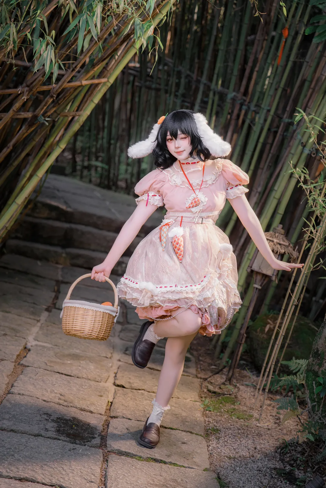 东方project, 二次元cosplay, 因幡帝cos, 竹林摄影, 萌系洛丽塔
