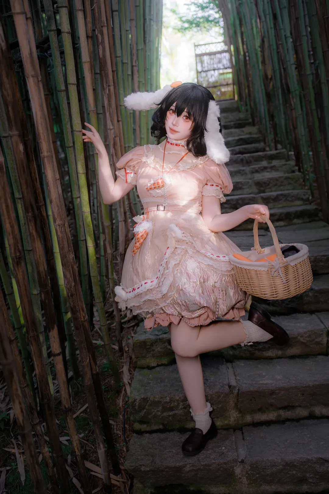 东方project, 二次元cosplay, 因幡帝cos, 竹林摄影, 萌系洛丽塔 - 第2张