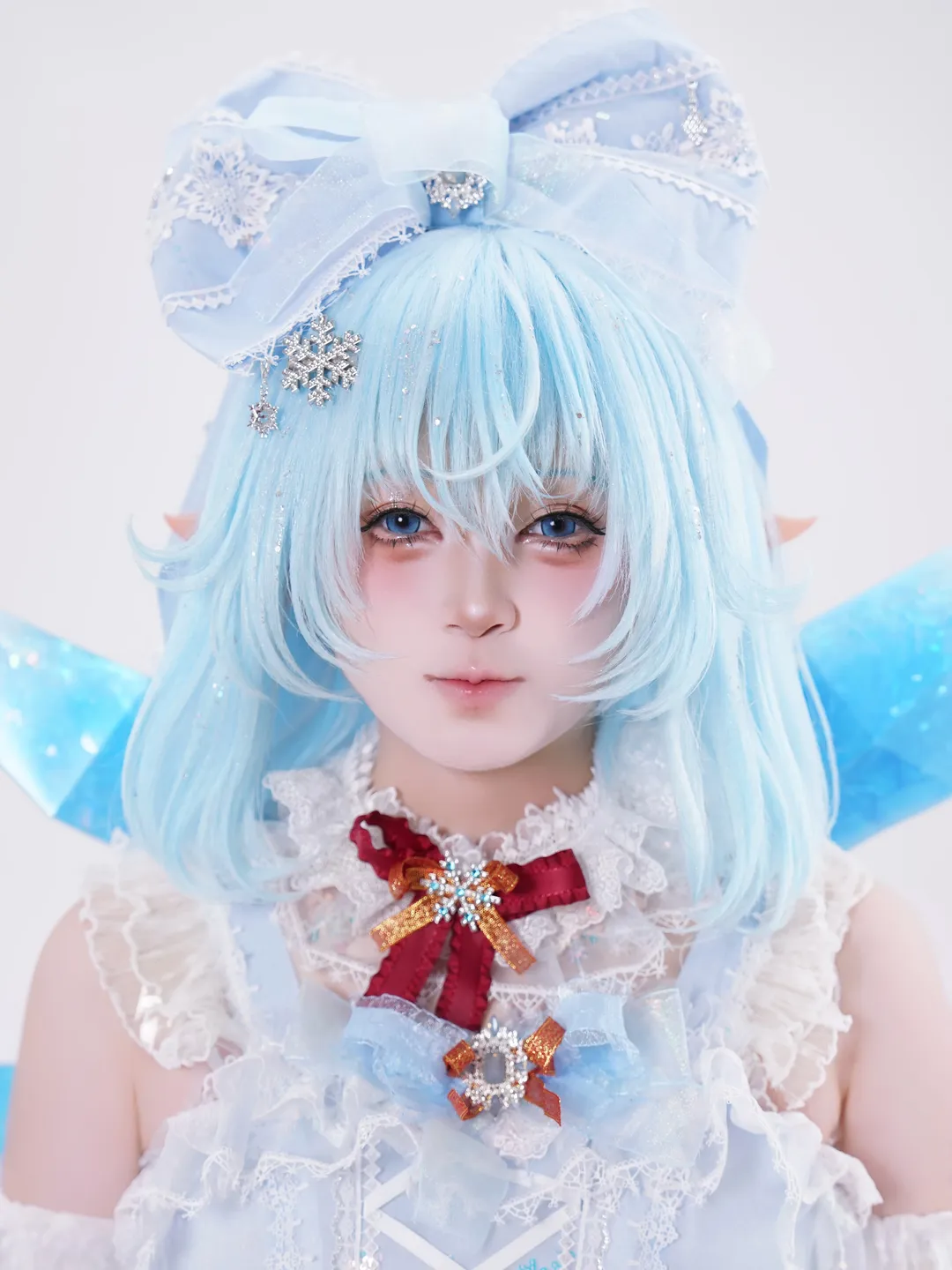 Touhou Project, Anime cosplay, Cirno cosplay, Ice elf outfit, Elf ear cosplay costume - Image 3