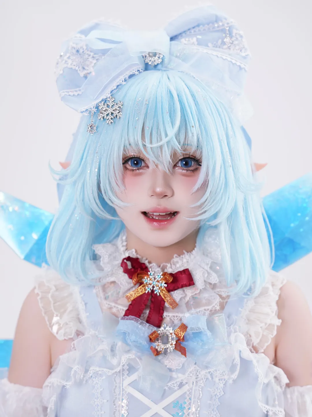 Touhou Project, Anime cosplay, Cirno cosplay, Ice elf outfit, Elf ear cosplay costume - Image 5