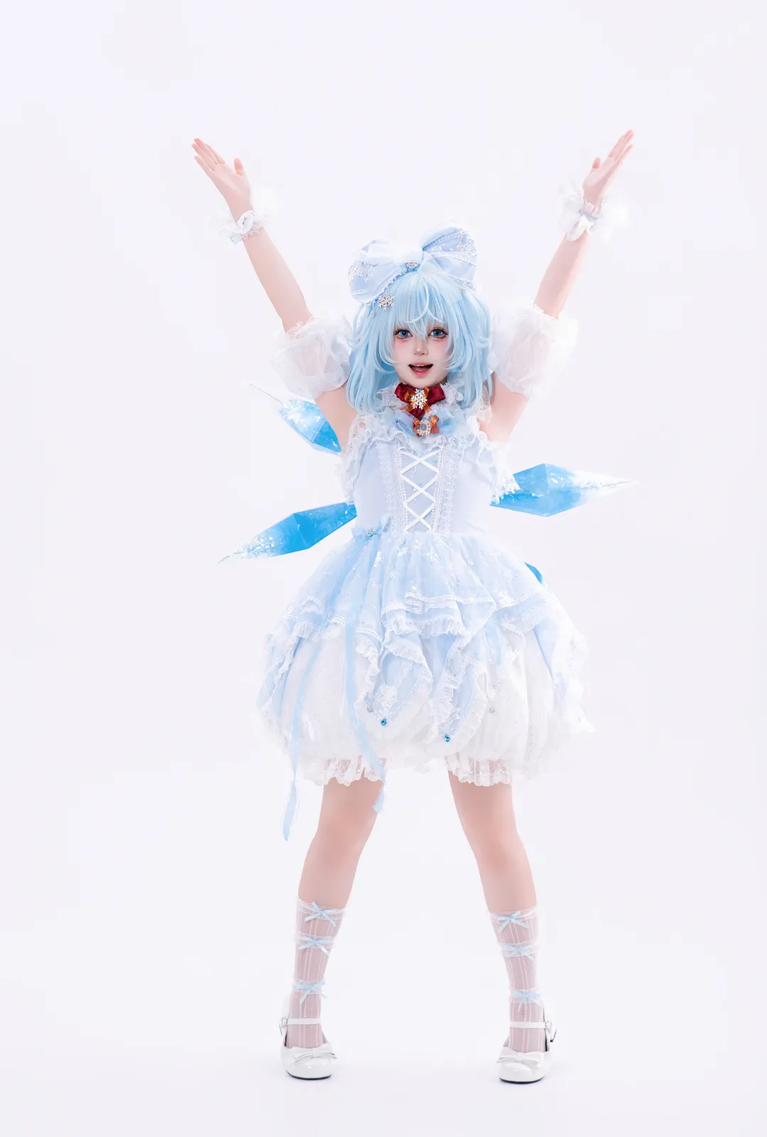東方Project, 元気少女, チルノコスプレ, コスプレ日常, ストッキングコーデ - 3枚目