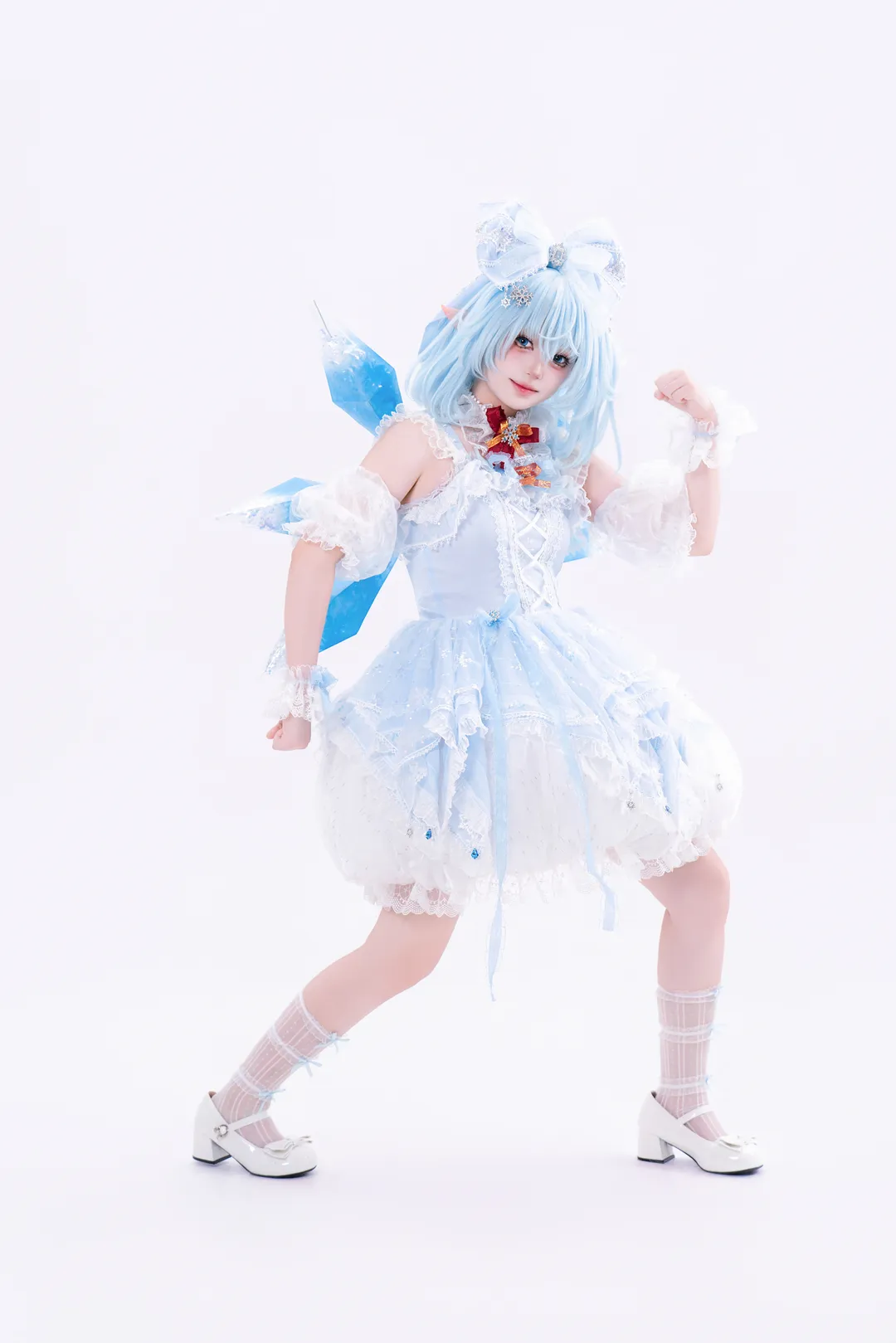 東方project, 元氣少女, 琪露諾cos, cosplay日常, 絲襪穿搭