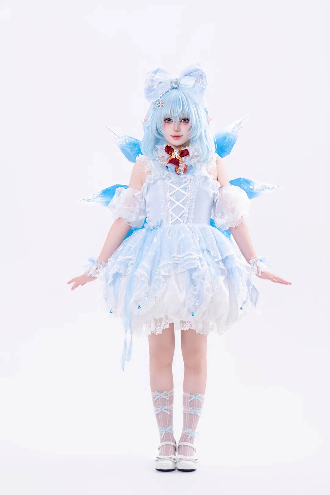东方Project, cosplay摄影, 琪露诺cos, 白丝cos, Lolita洋装 - 第3张