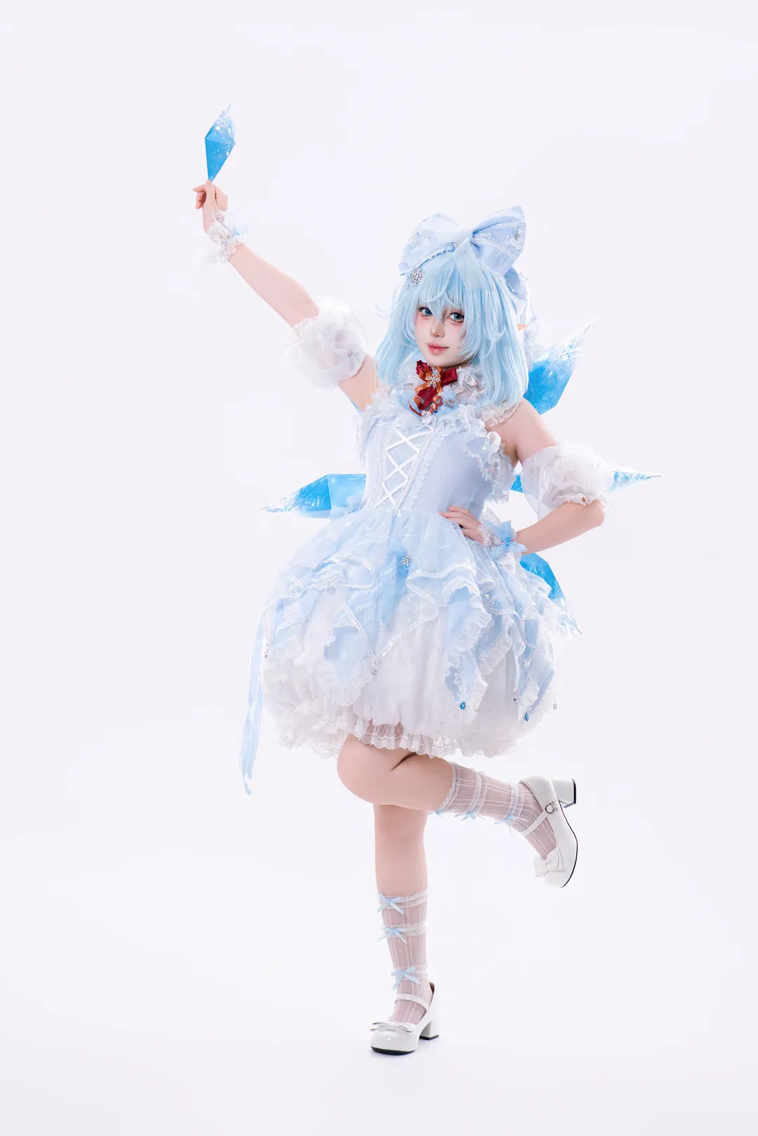 东方Project, cosplay摄影, 琪露诺cos, 白丝cos, Lolita洋装 - 第5张