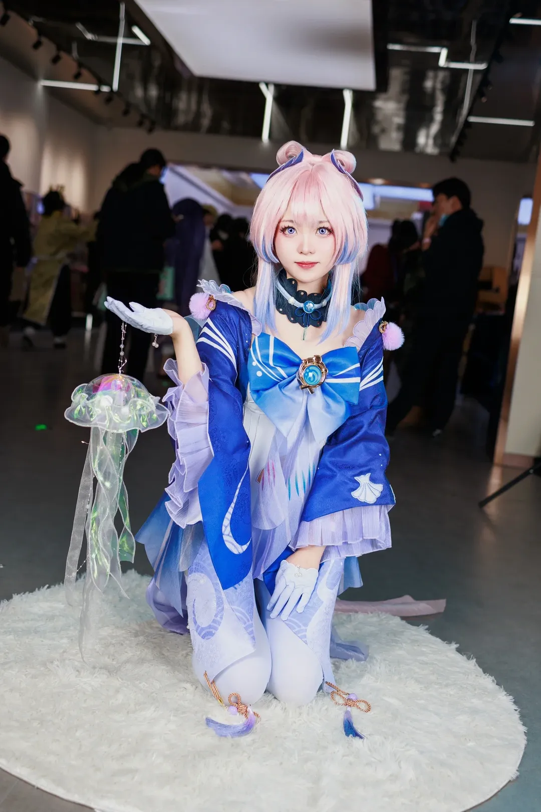 原神, 珊瑚宫心海cos, 漫展摄影, 白丝穿搭, cosplay穿搭 - 第1张