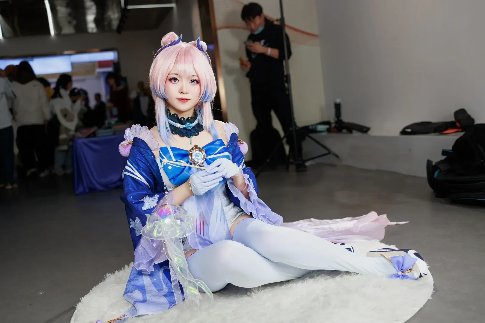 原神, 珊瑚宮心海 コスプレ, イベント撮影, 白ニーソコーデ, コスプレコーディネート