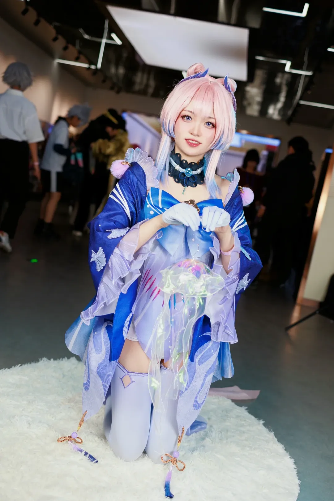 原神, 珊瑚宫心海cos, 漫展摄影, 白丝穿搭, cosplay穿搭 - 第3张
