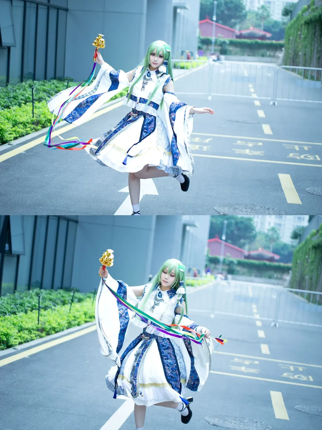 cosplay, 东方project, 东风谷早苗cos, 白丝cos, 厦门子鱼漫展 - 第1张