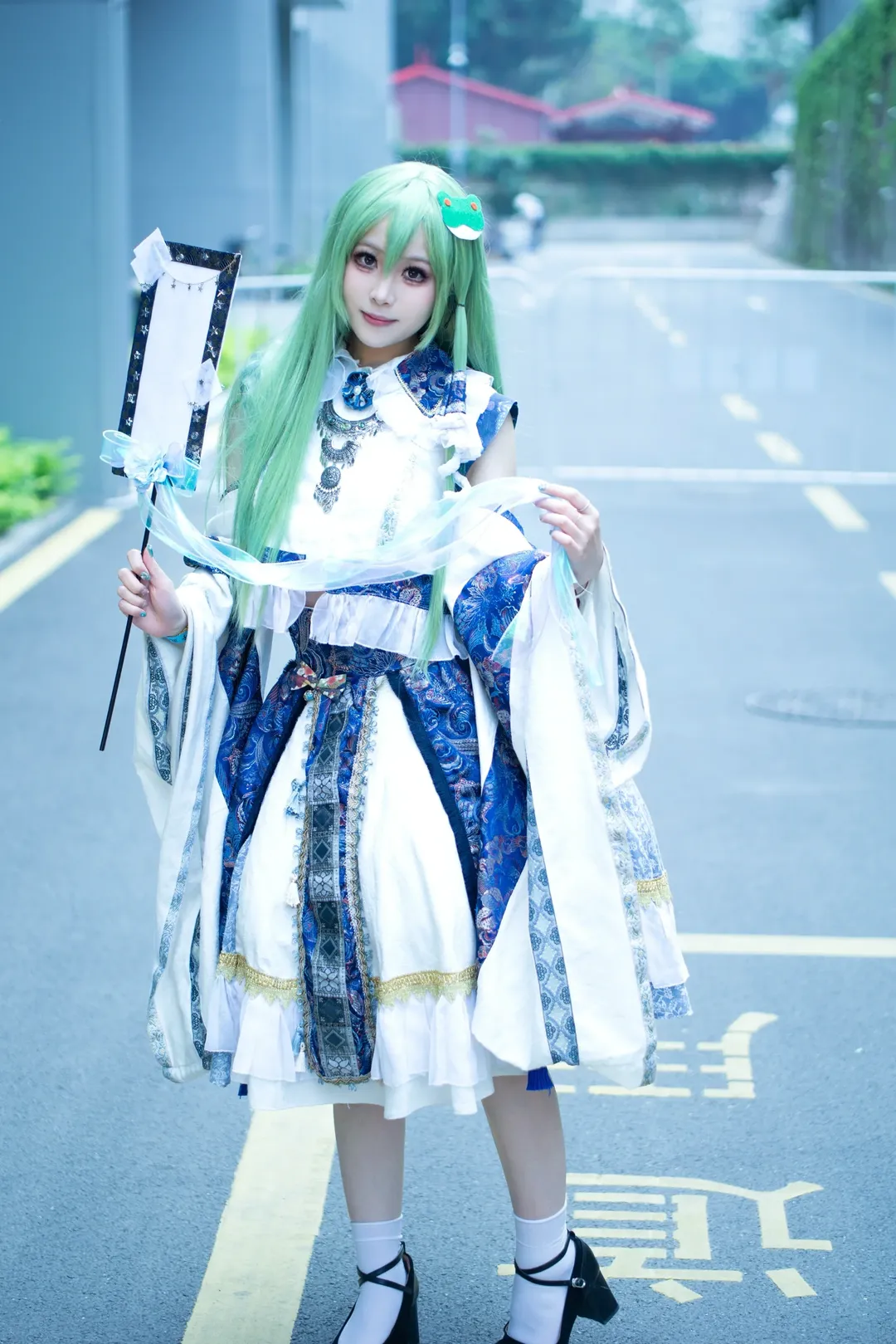 cosplay, 东方project, 东风谷早苗cos, 白丝cos, 厦门子鱼漫展 - 第2张