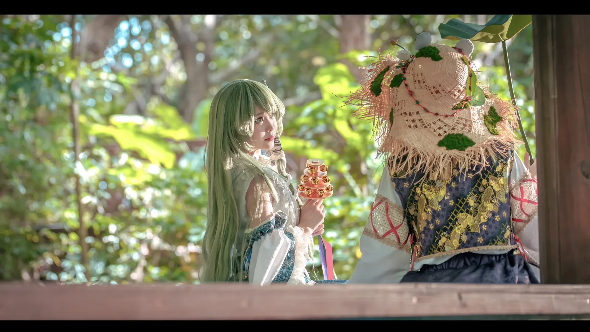 東方Project, 東風谷早苗 コスプレ, 屋外コスプレ, 洩矢諏訪子, 写真の構図
