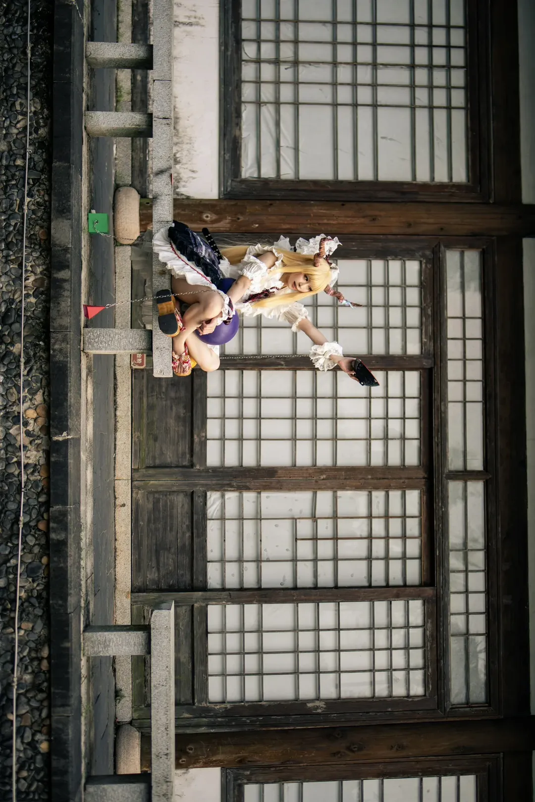 東方Project, 和風撮影, 伊吹萃香コスプレ, 竹林写真, 酒豪のロールプレイ - 7枚目