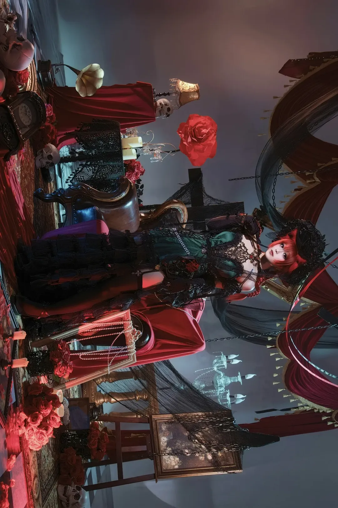 cosplay, 东方project, 火焰猫燐cos, 黑丝, 暗黑哥特风 - 第4张