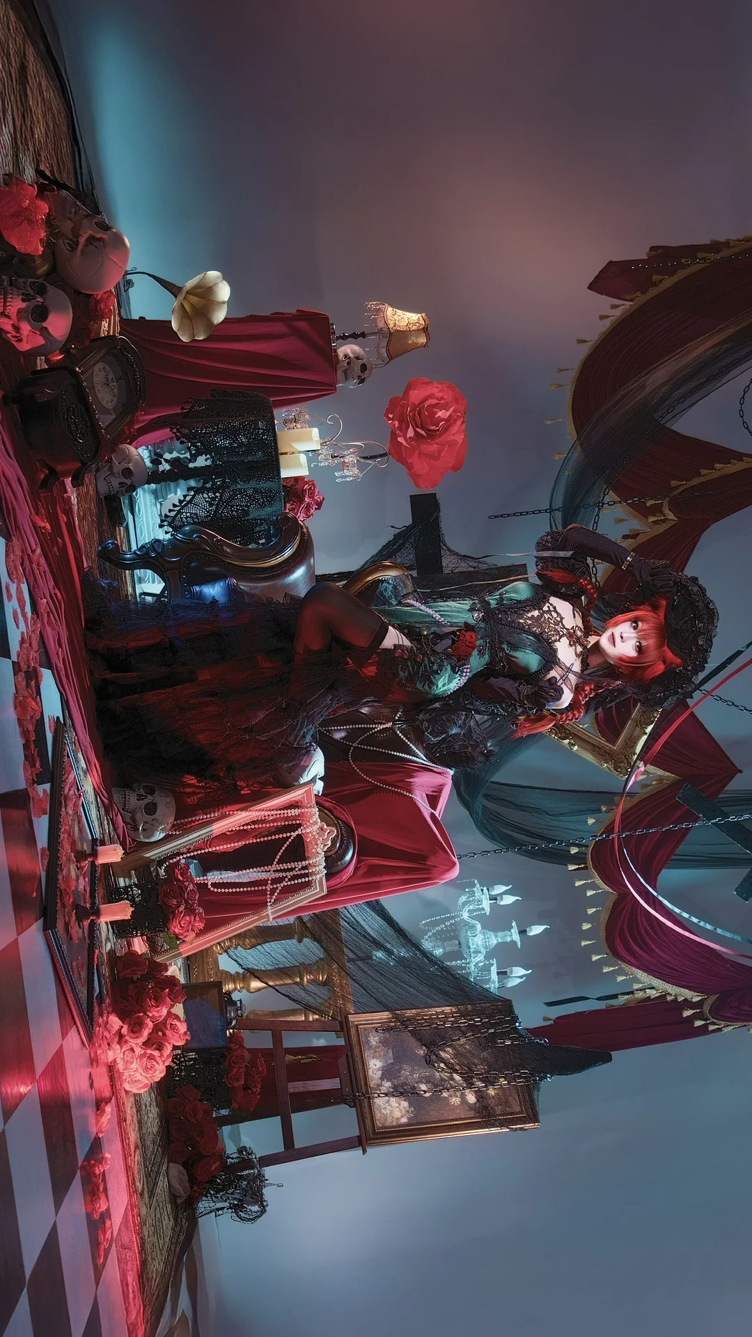 cosplay, 东方project, 火焰猫燐cos, 黑丝, 暗黑哥特风 - 第5张