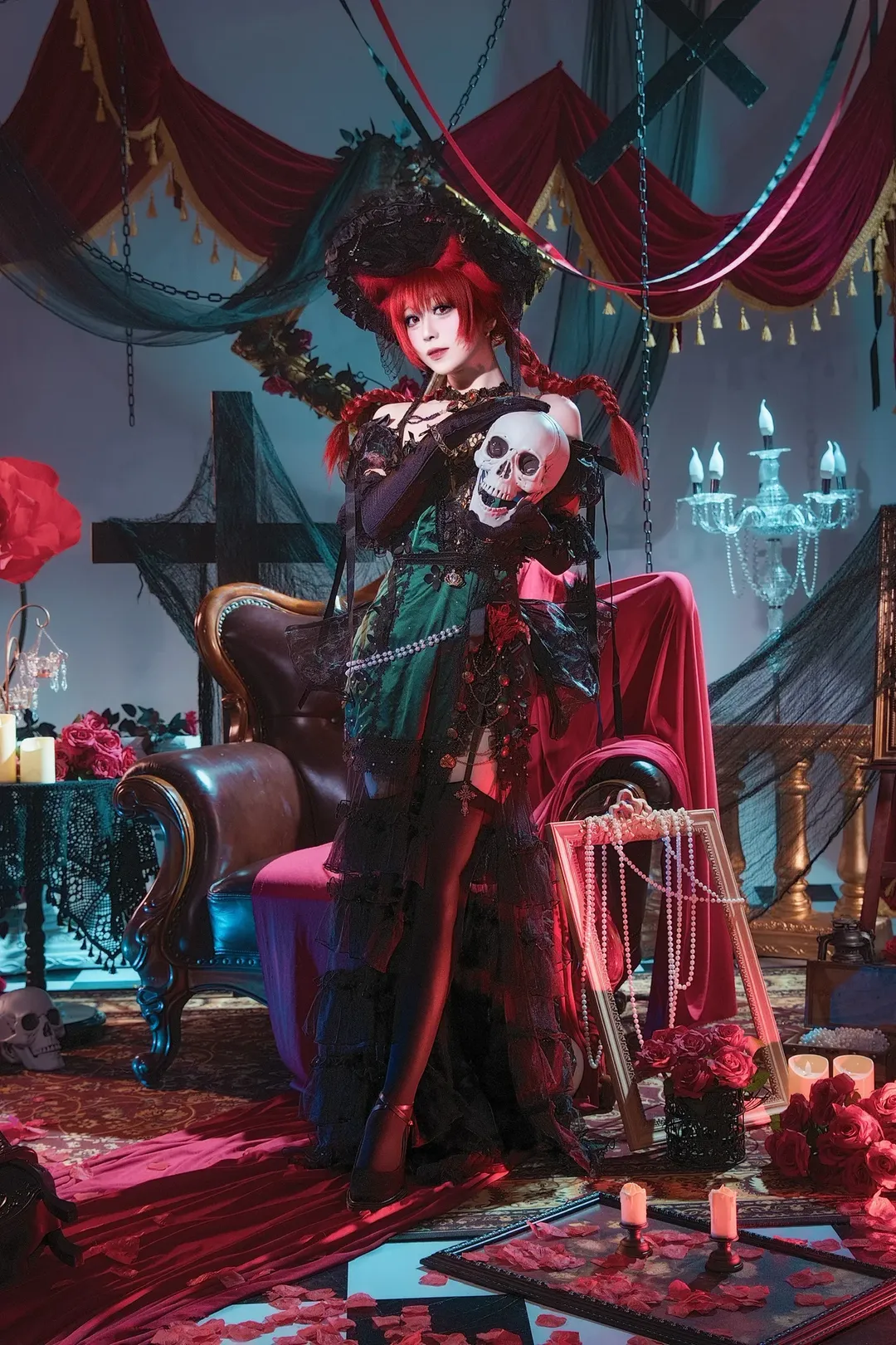 cosplay, 东方project, 火焰猫燐cos, 黑丝, 暗黑哥特风 - 第6张