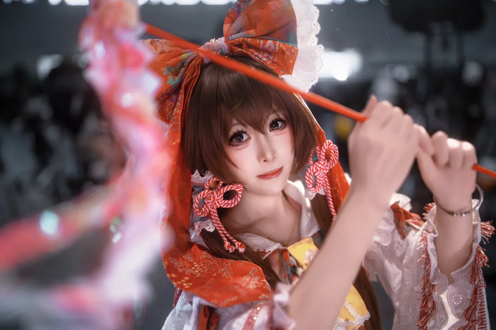 2D, cosplay, Reimu Hakurei Cosplay, Touhou Project, Anime convention
