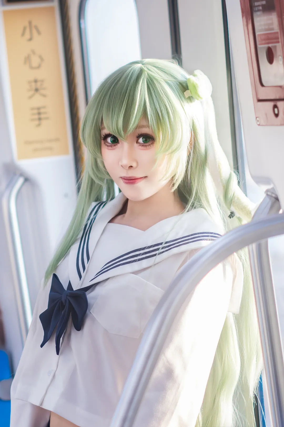 JK制服, 白丝, 水手服, 东方projectcos, 地铁摄影 - 第1张