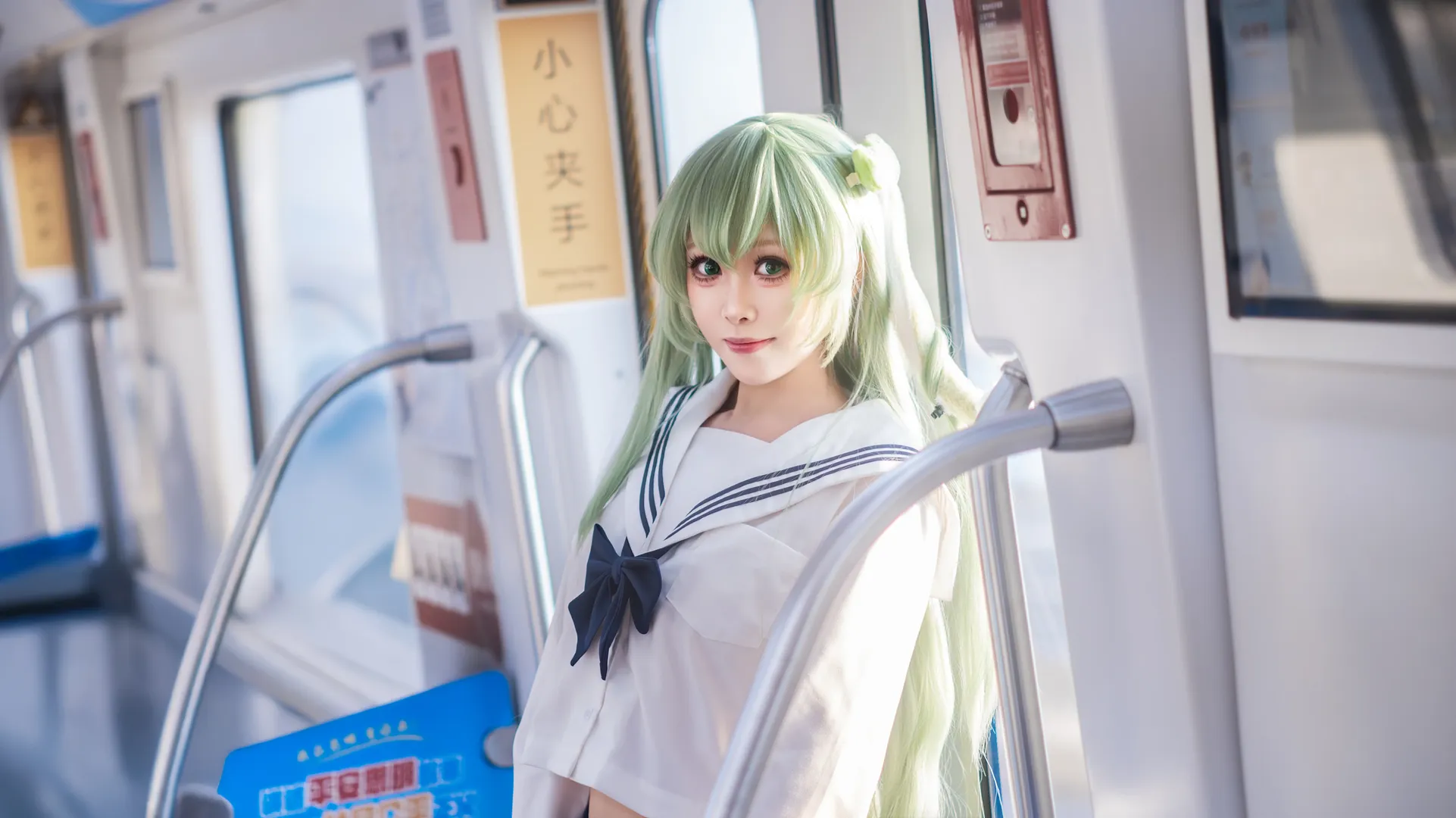 JK制服, 白丝, 水手服, 东方projectcos, 地铁摄影 - 第2张
