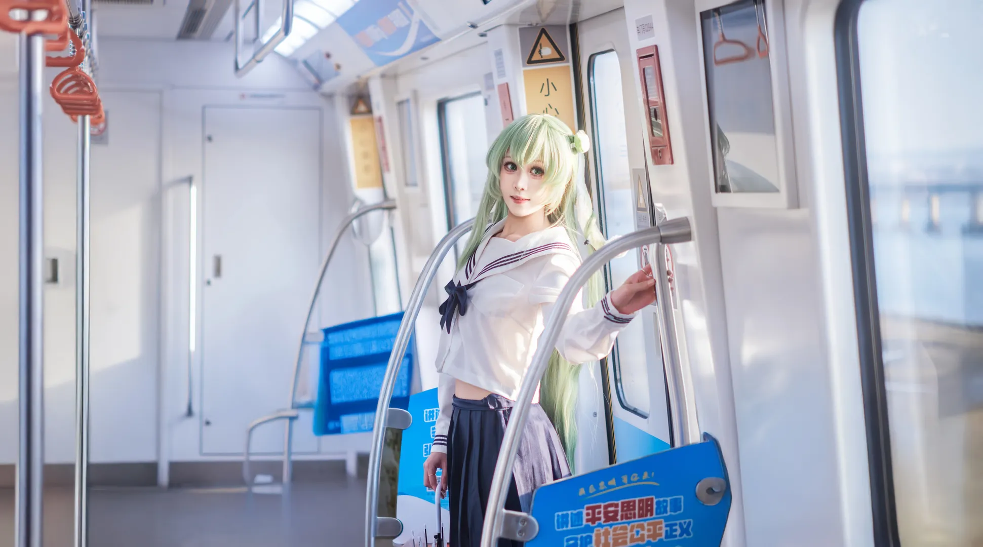 JK制服, 白丝, 水手服, 东方projectcos, 地铁摄影 - 第3张