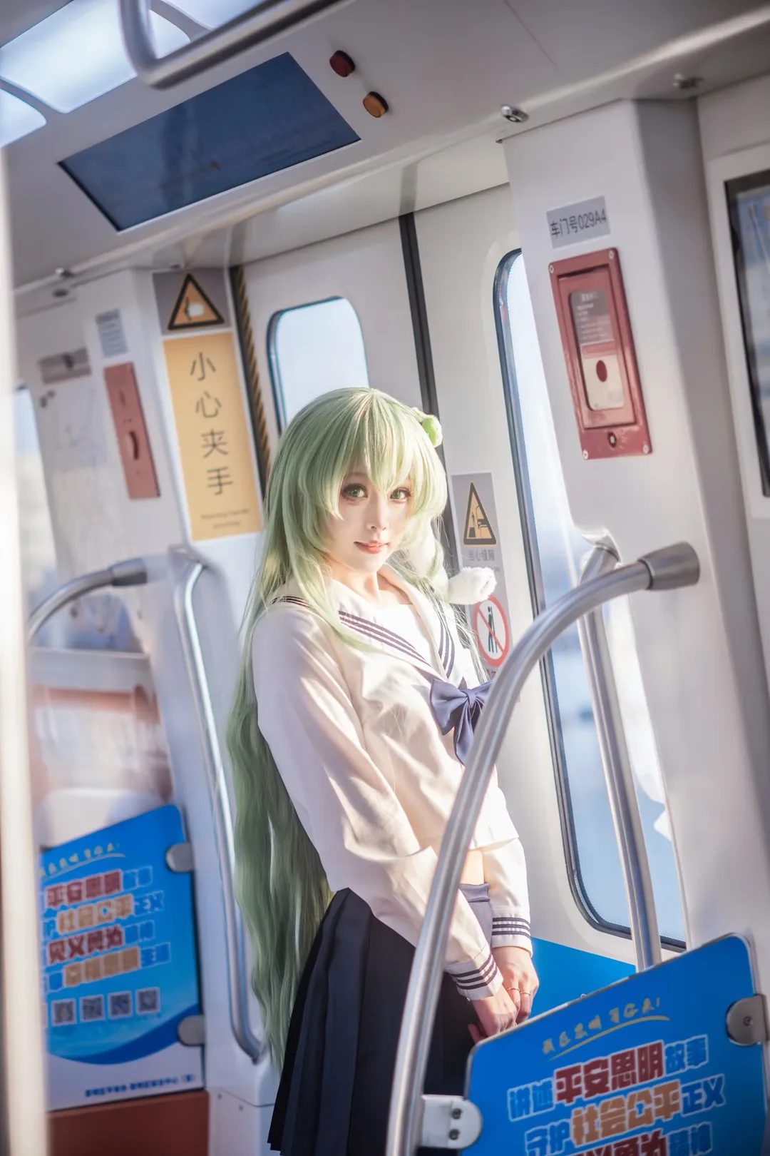 JK制服, 白丝, 水手服, 东方projectcos, 地铁摄影 - 第4张