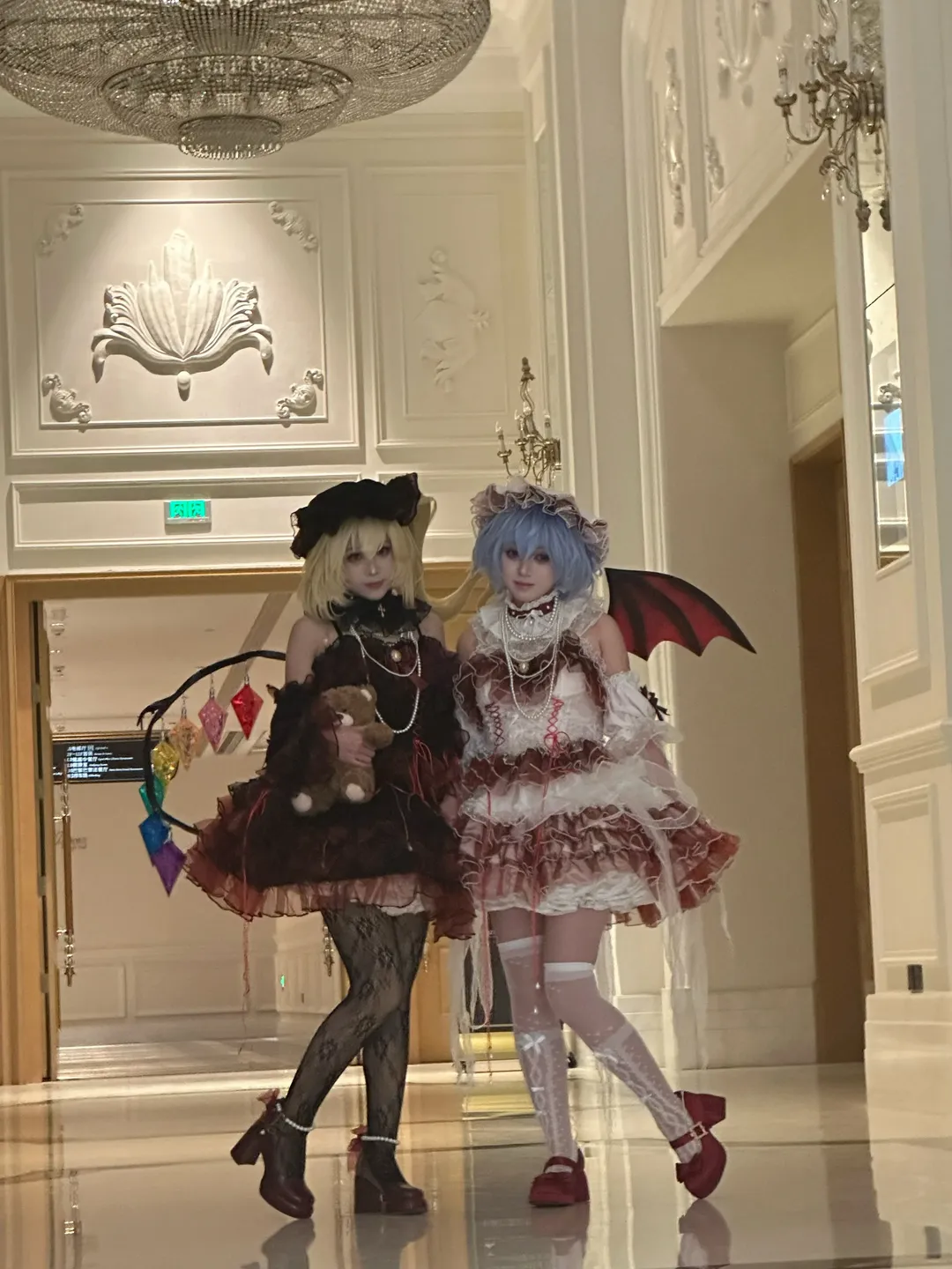 东方project, 哥特萝莉, 蕾丝袜, 背德组cos, 恶魔翅膀 - 第3张