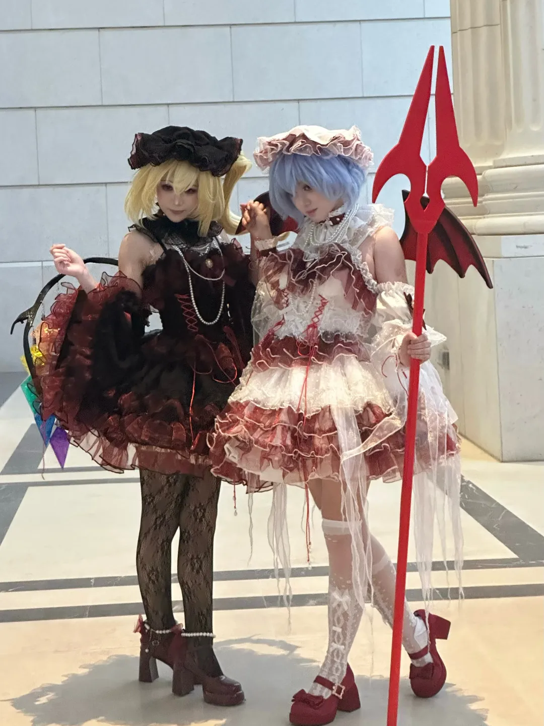 东方project, 哥特萝莉, 蕾丝袜, 背德组cos, 恶魔翅膀