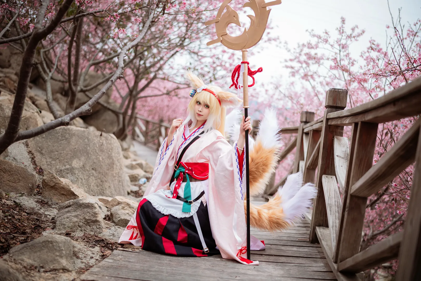 cosplay, 明日方舟, 樱花, 铃兰cos, 外景cos - 第2张