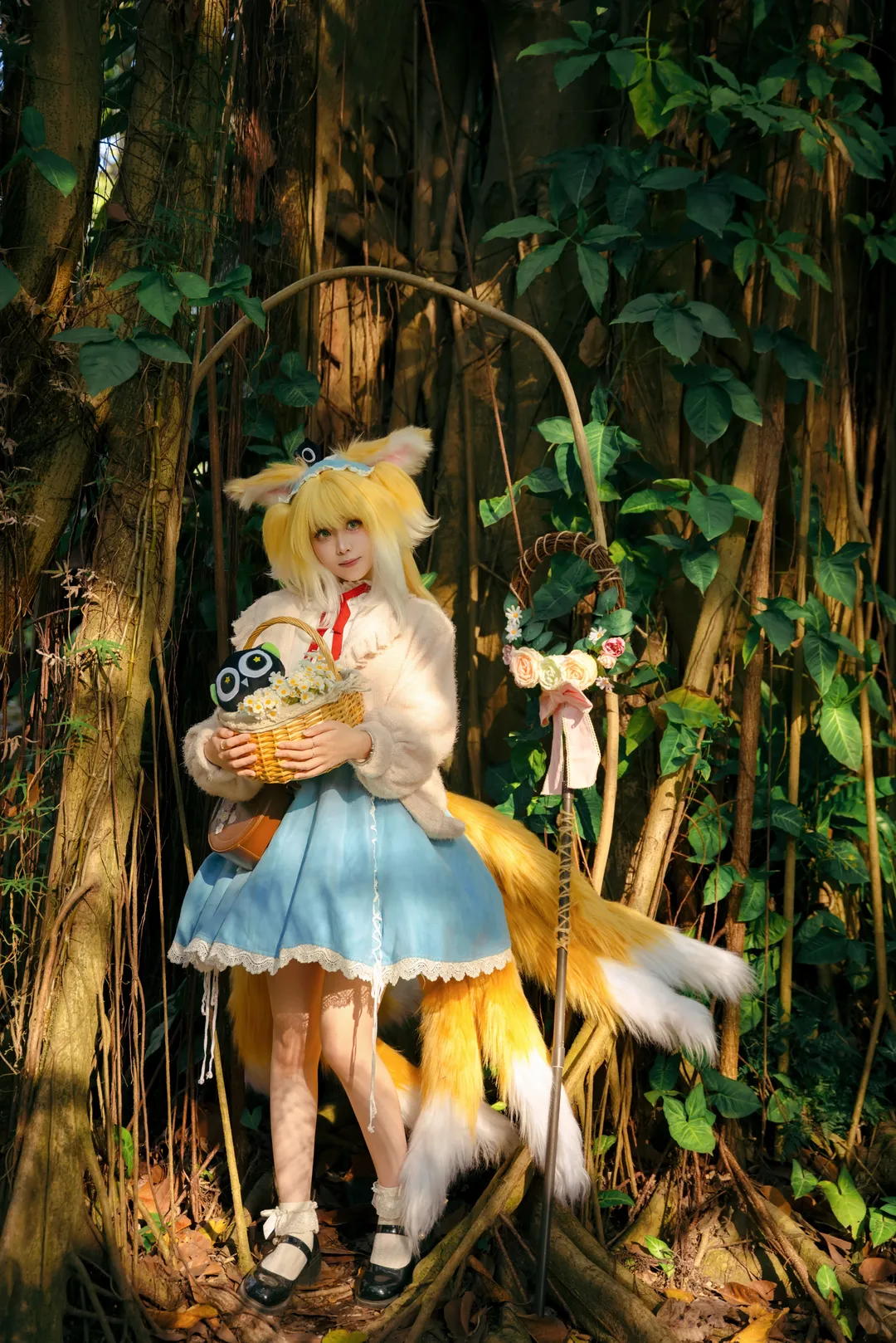 治愈系, 明日方舟, 铃兰cos, cosplay摄影, 森林光影 - 第1张