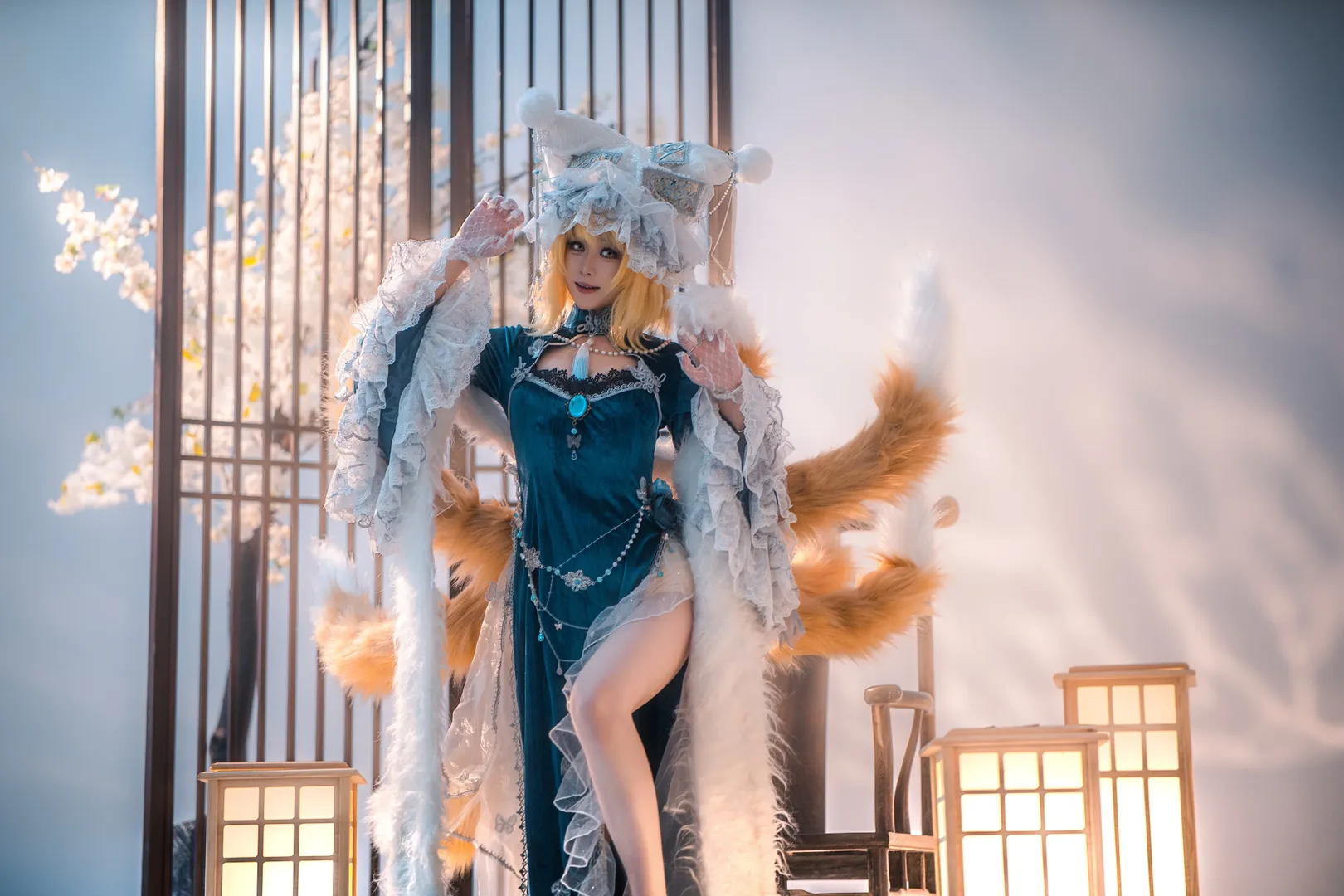 东方project, 九尾狐cos, 兽耳娘cos, 八云蓝cos, 幻想乡扮演 - 第10张