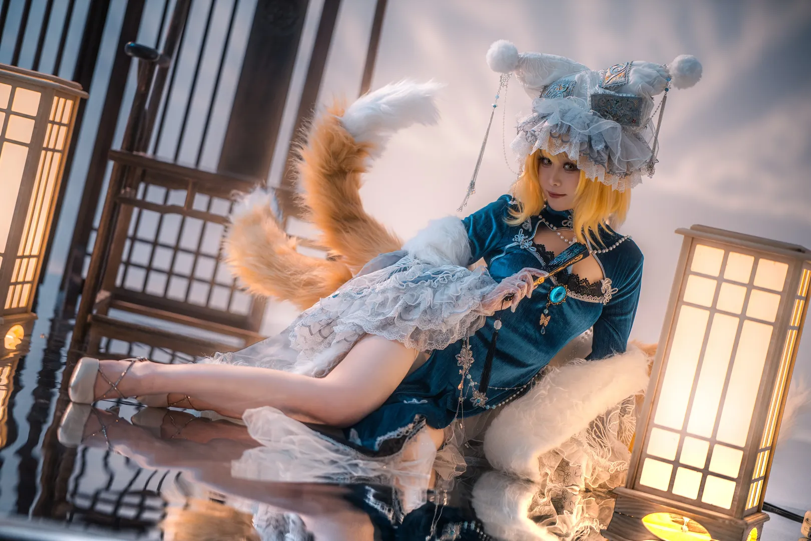 东方project, 九尾狐cos, 兽耳娘cos, 八云蓝cos, 幻想乡扮演 - 第3张