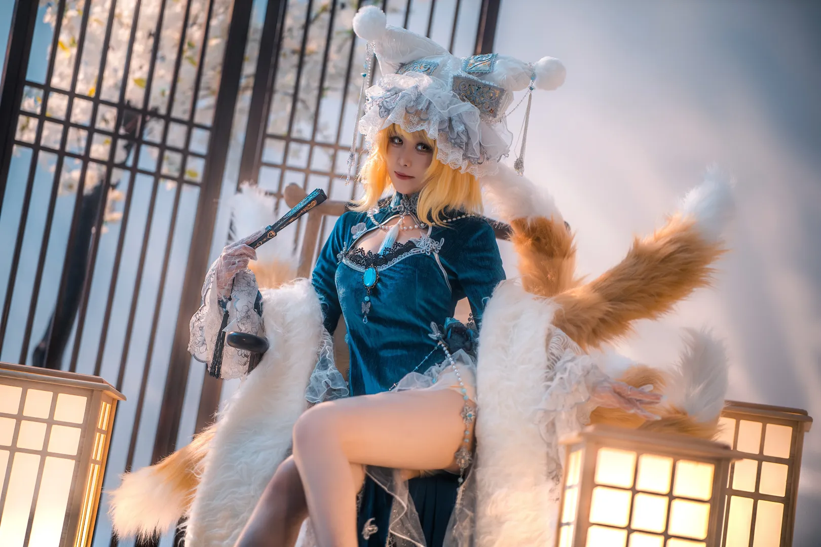 东方project, 九尾狐cos, 兽耳娘cos, 八云蓝cos, 幻想乡扮演 - 第5张