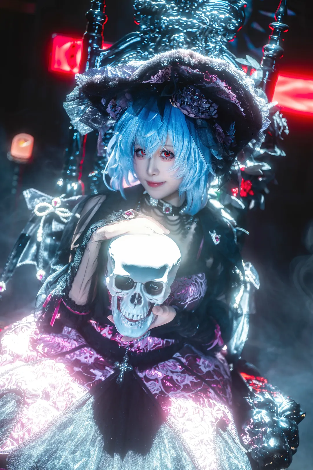 東方Project, レミリアコスプレ, ゴシック・ロリータ, 吸血鬼コスプレ, ダークスタイル写真 - 6枚目