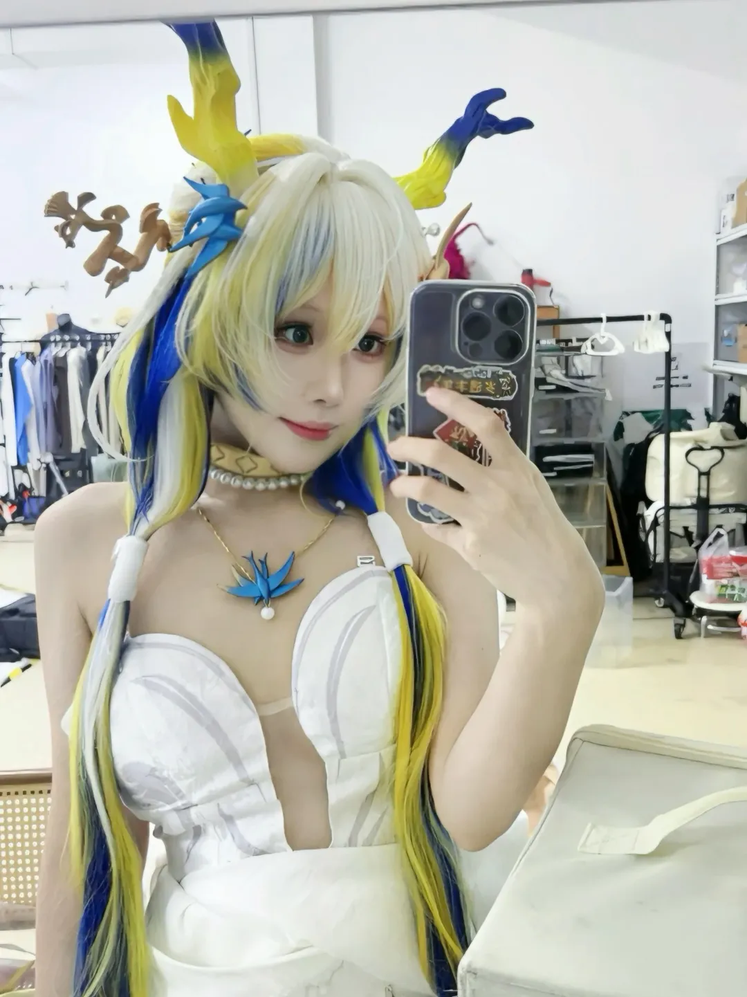 cosplay, 黍cos, 明日方舟, 龙角, 长裙 - 第3张