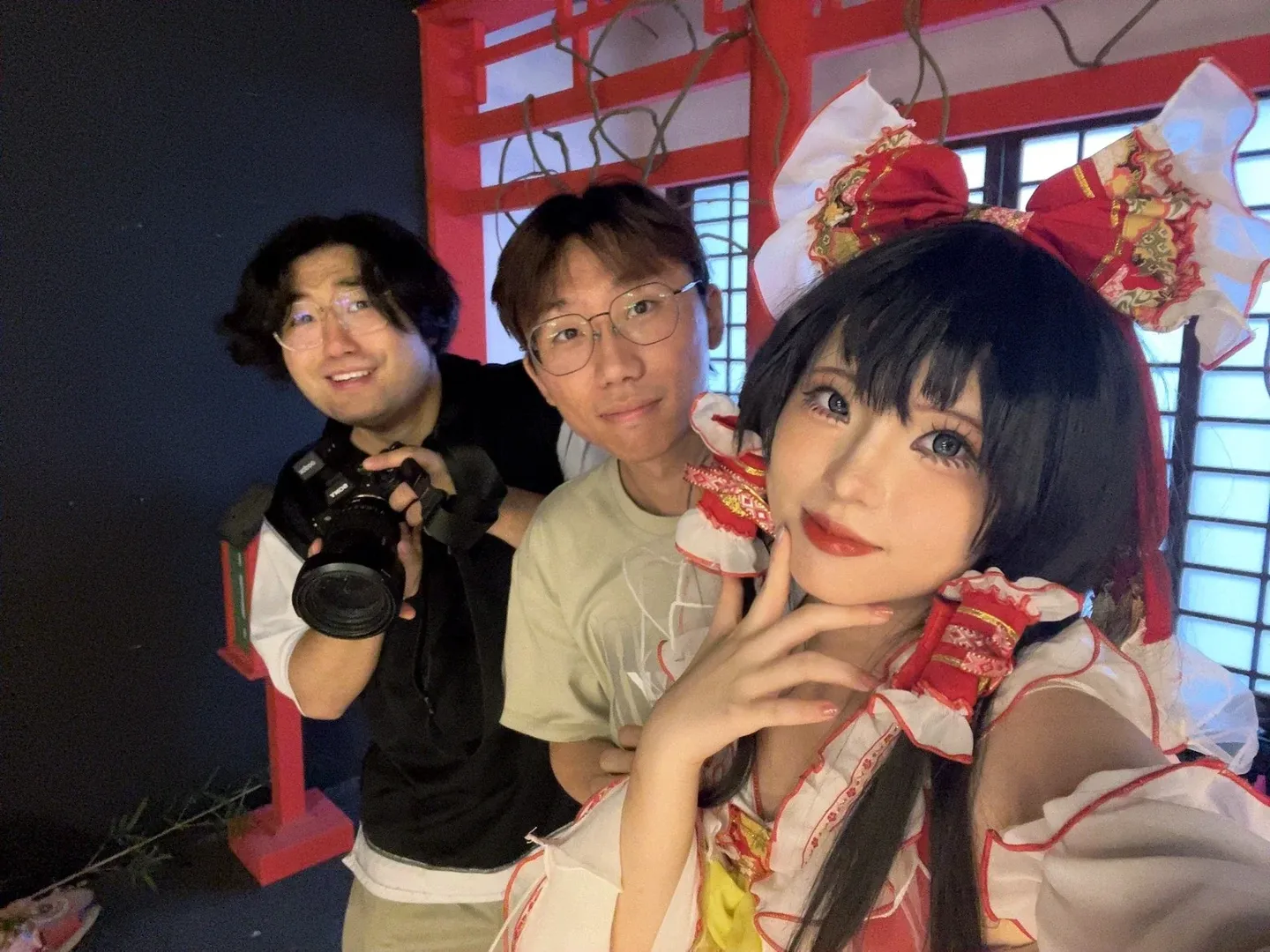 博丽灵梦cos, 东方Project, 东风谷早苗cos, cosplay摄影, 二次元棚拍 - 第3张