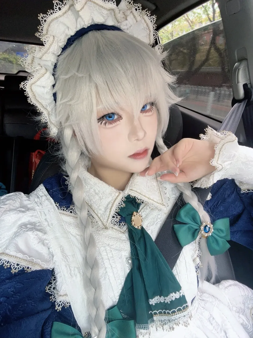 東方Project, 十六夜咲夜 コスプレ, コスプレ撮影, レトロなドレス, 銀髪メイドコスプレ - 2枚目