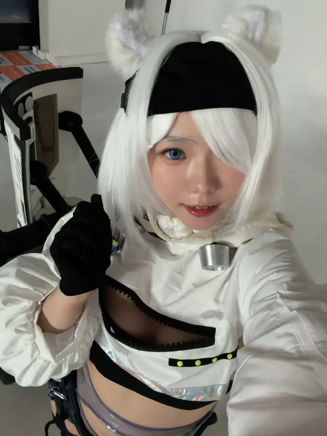 コスプレ, アークナイツ, 白髪獣耳, オーロラ コスプレ, メカ風 - 3枚目