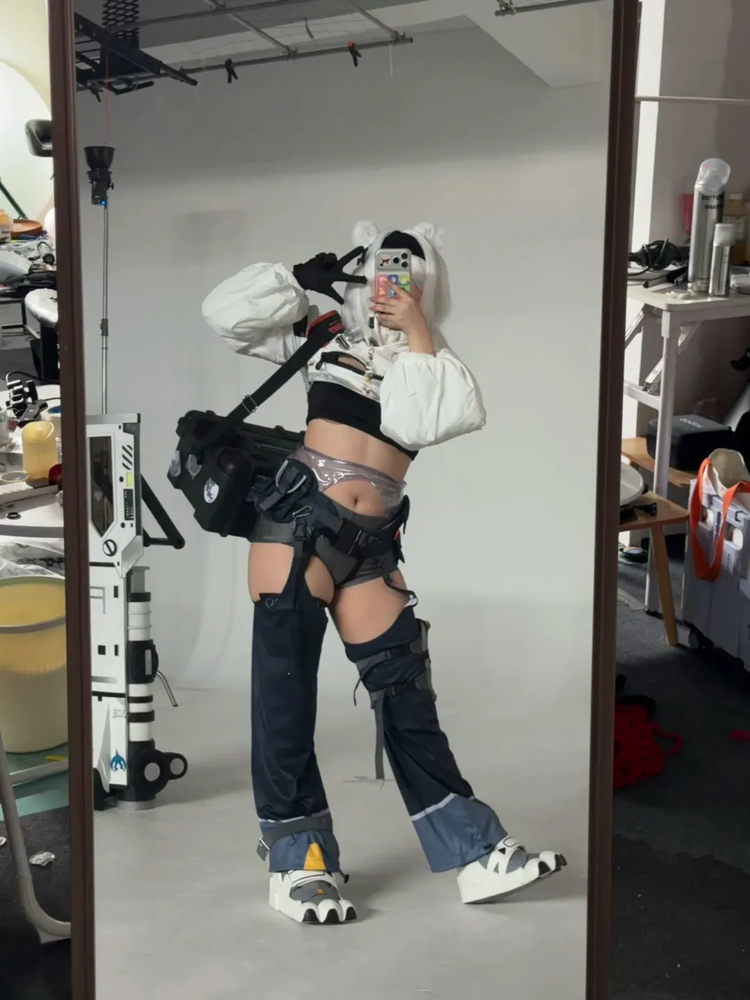 コスプレ, アークナイツ, 白髪獣耳, オーロラ コスプレ, メカ風 - 4枚目