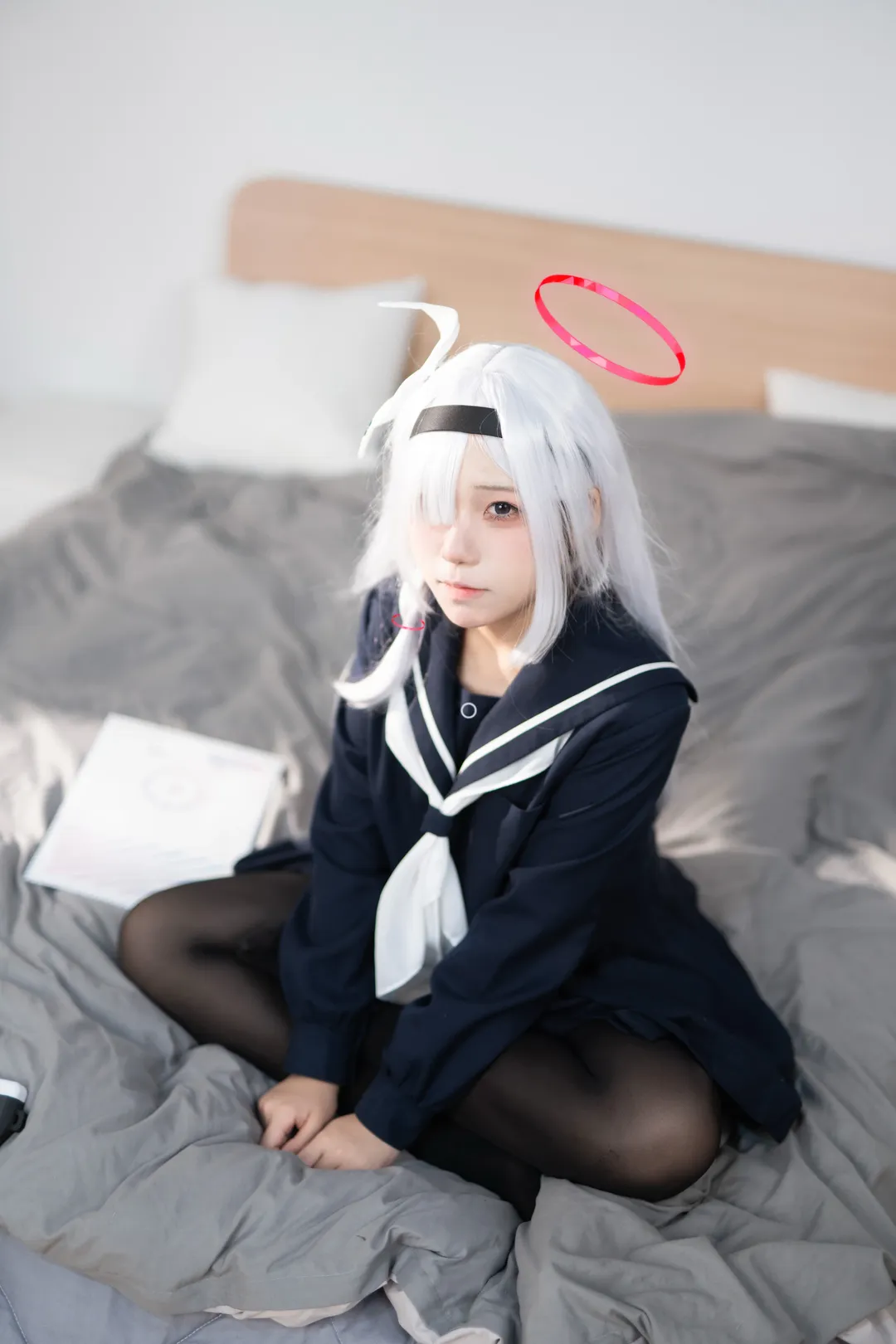 蔚蓝档案, 普拉娜cos, 黑丝cos, 水手服cos, 生活感cosplay