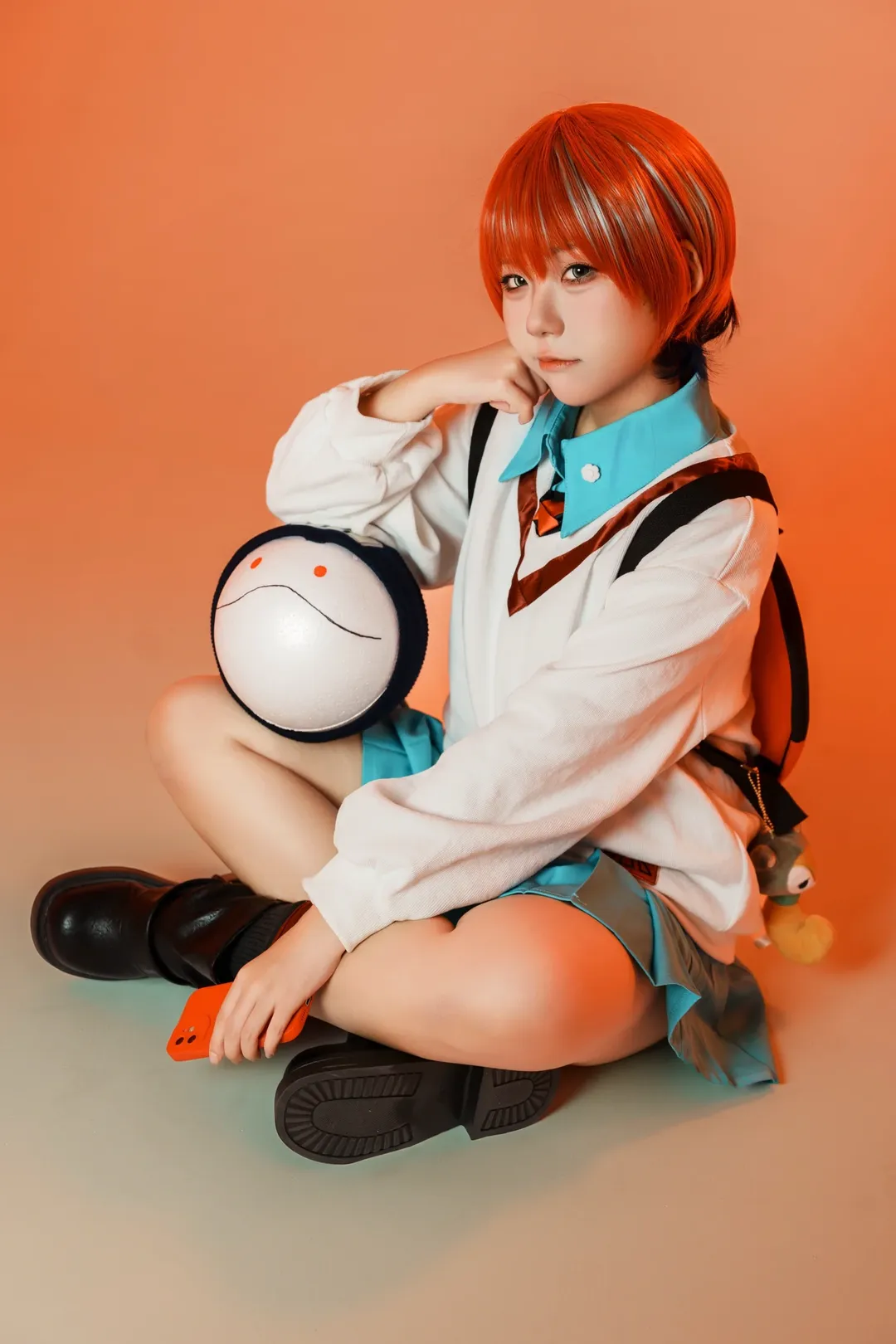 cosplay, 玛秋cos, 高达GQUUUUUX, 天手让叶, 橙发 - 第1张