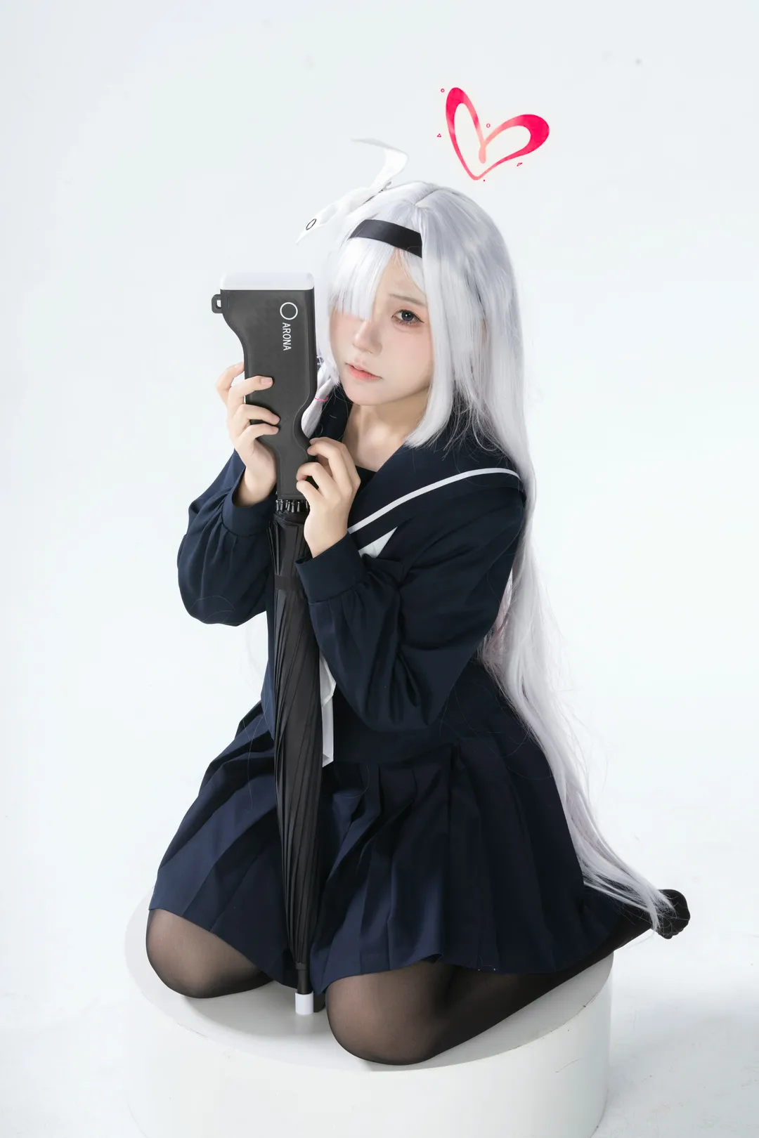 二次元摄影, 蔚蓝档案, 普拉娜cos, 水手服穿搭, 黑丝cos - 第2张