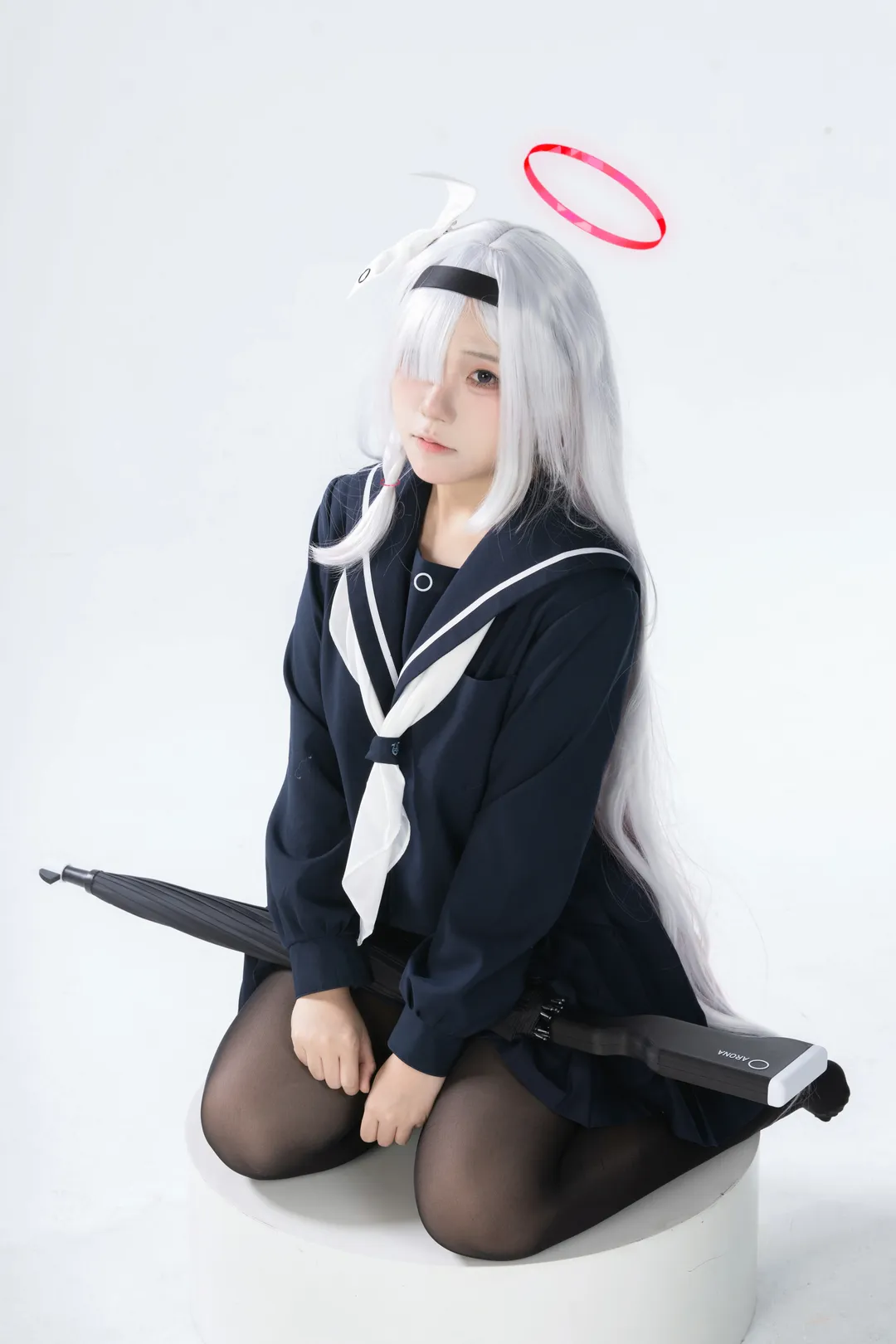 二次元摄影, 蔚蓝档案, 普拉娜cos, 水手服穿搭, 黑丝cos