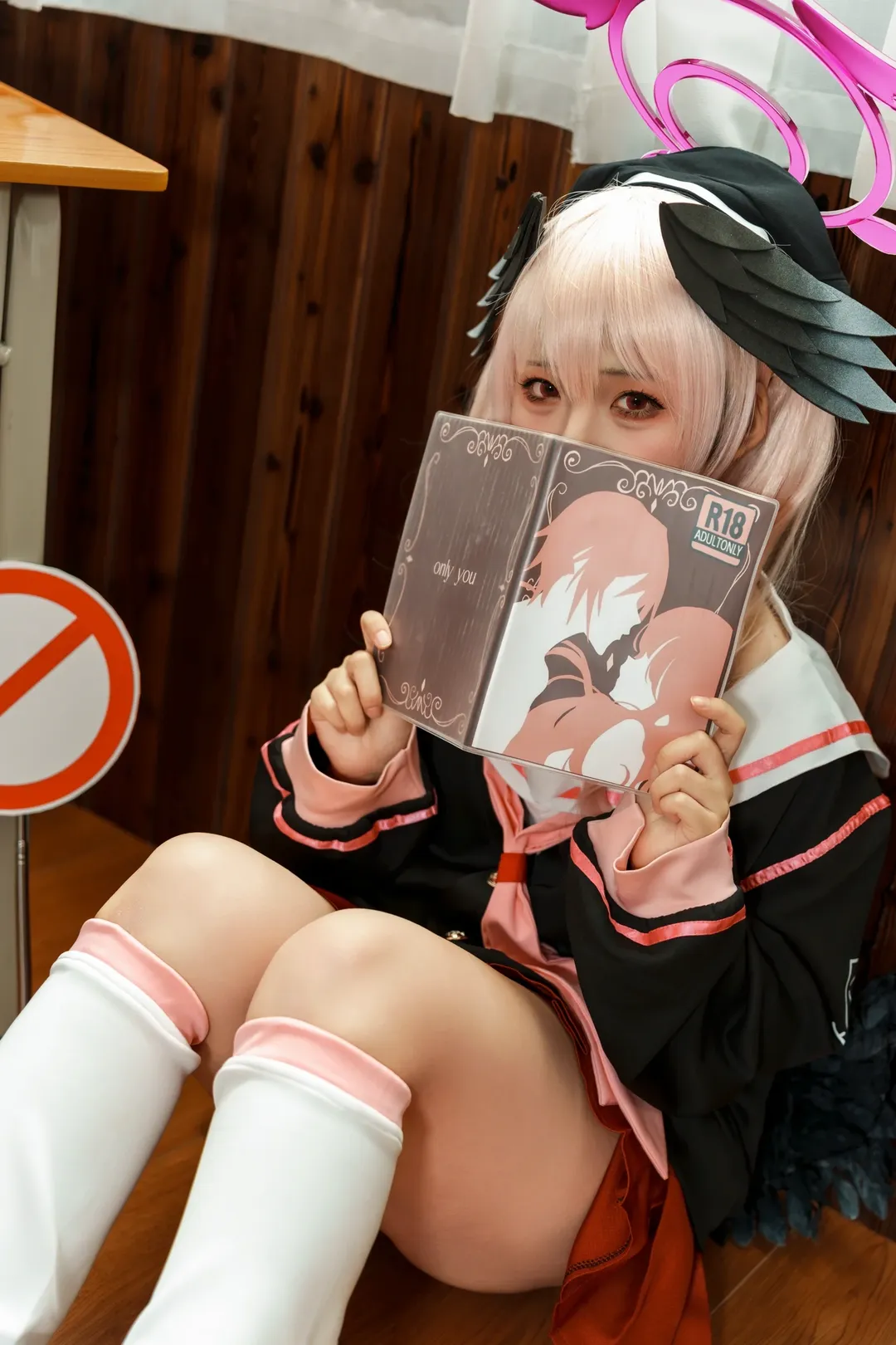 蔚蓝档案, 下江小春cos, cosplay分享, 白丝穿搭, 校园风写真 - 第4张