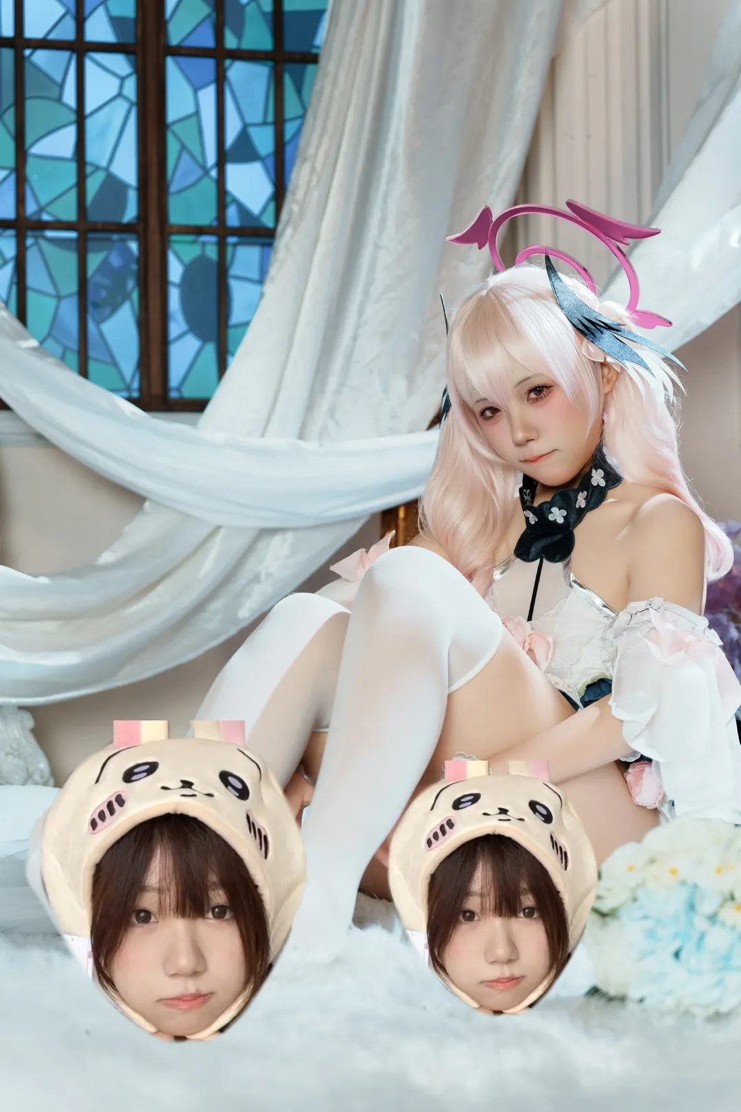 ブルーアーカイブ, 下江コハル コスプレ, コスプレ日常, 白ニーソコーデ, 萌え系コスプレ - 1枚目