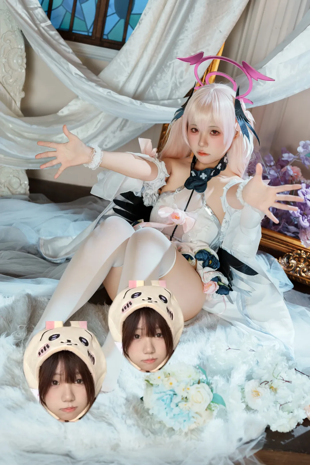 蔚蓝档案, 下江小春cos, cosplay日常, 白丝穿搭, 萌妹cos