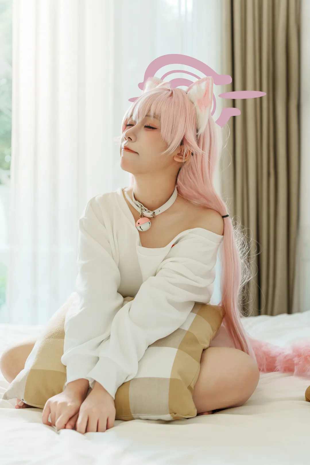 角色扮演, 蔚蓝档案, 小鸟游星野cos, 居家cos, 猫耳假发 - 第2张