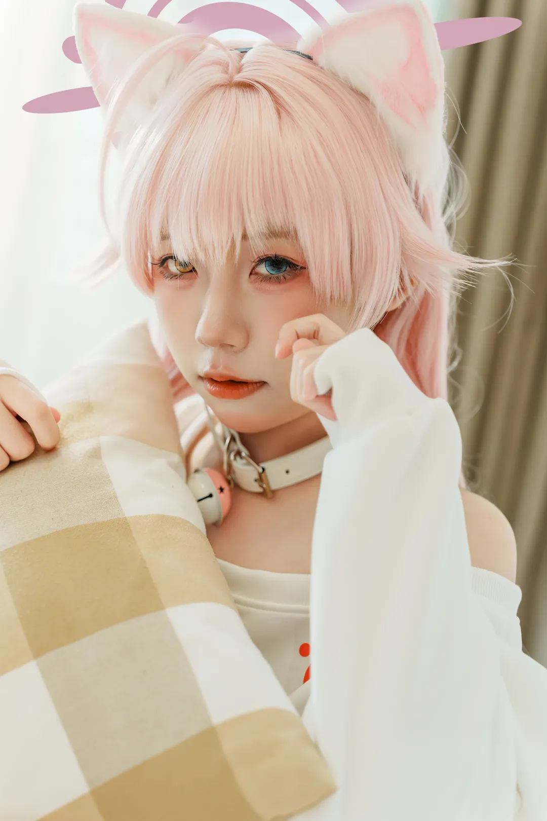 角色扮演, 蔚蓝档案, 小鸟游星野cos, 居家cos, 猫耳假发 - 第3张