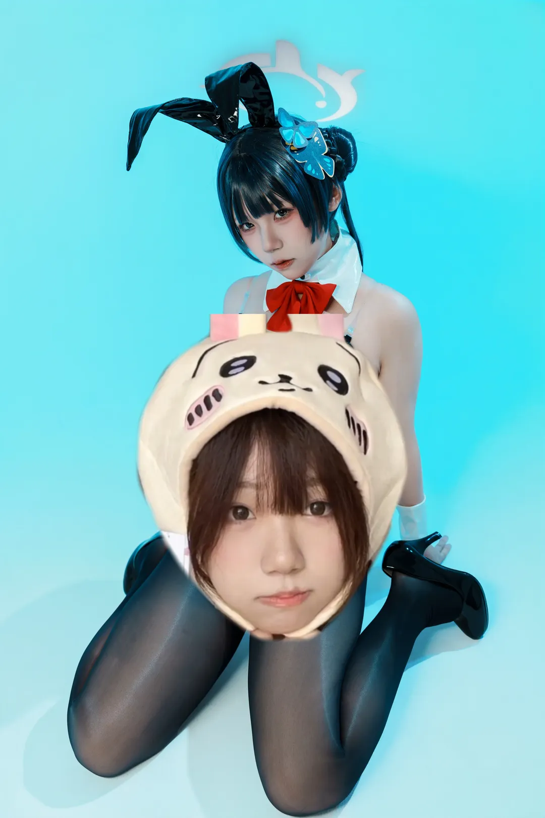 蔚蓝档案, 妃咲cos, 萌妹, 黑丝穿搭, 兔女郎cosplay - 第2张