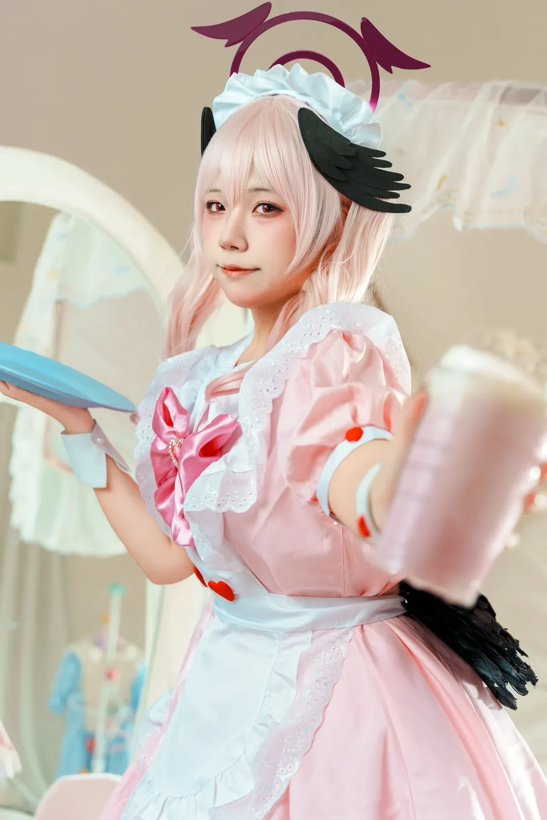 蔚蓝档案, 下江小春cos, 二次元萌妹, 角色扮演摄影, 女仆装cos - 第3张