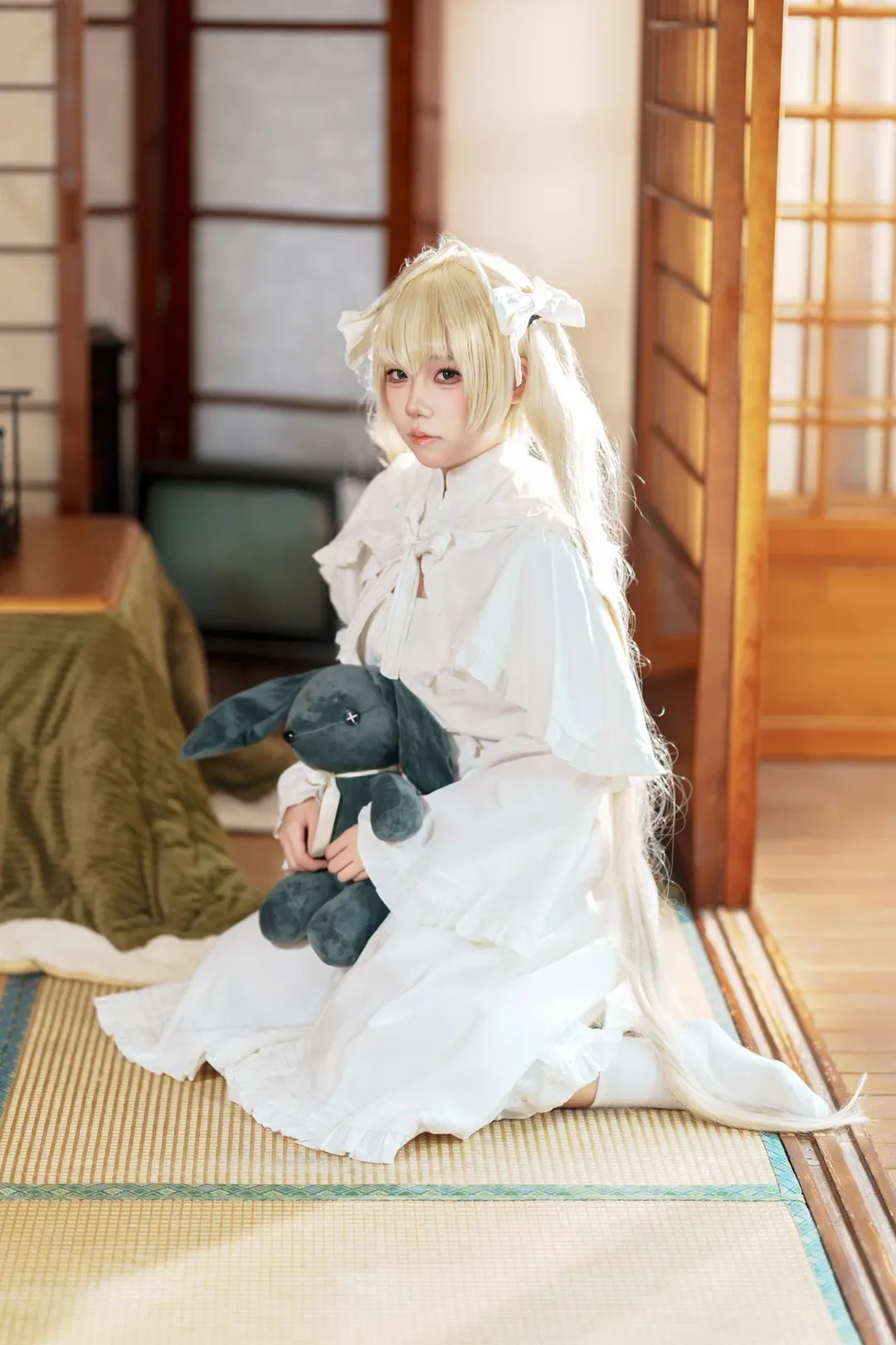穹妹cos, 缘之空, 二次元coser, 氛围感cosplay, 日系洋装